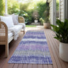 Piper Looms Chantille Stripes ACN889 Purple Machine Washable Area Rug Runner Outdoor Lifestyle Image Feature