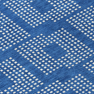 Piper Looms Chantille Squares ACN890 Blue Machine Washable Area Rug Swatch Image