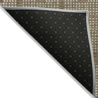 Piper Looms Chantille Squares ACN890 Brown Machine Washable Area Rug Backing Image