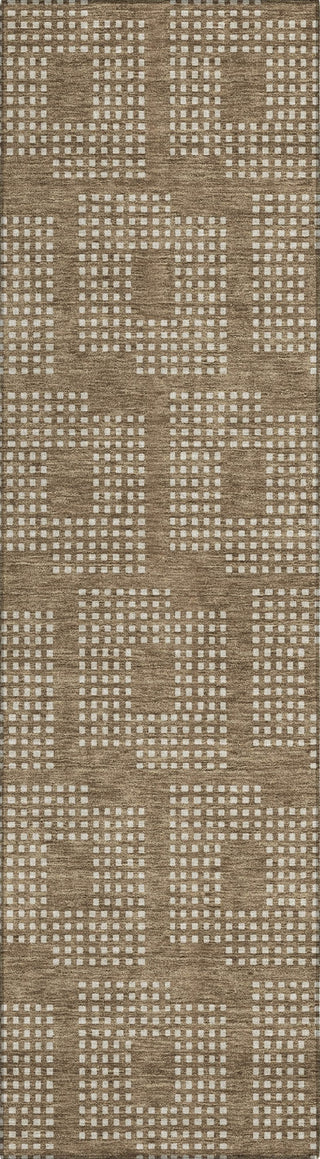 Piper Looms Chantille Squares ACN890 Brown Machine Washable Area Rug Runner Main Image