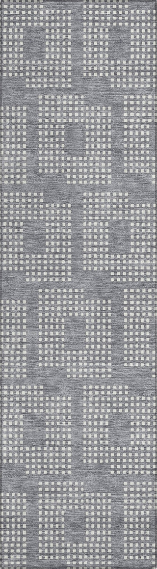 Piper Looms Chantille Squares ACN890 Gray Machine Washable Area Rug Runner Main Image