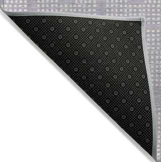 Piper Looms Chantille Squares ACN890 Lavender Machine Washable Area Rug Backing Image