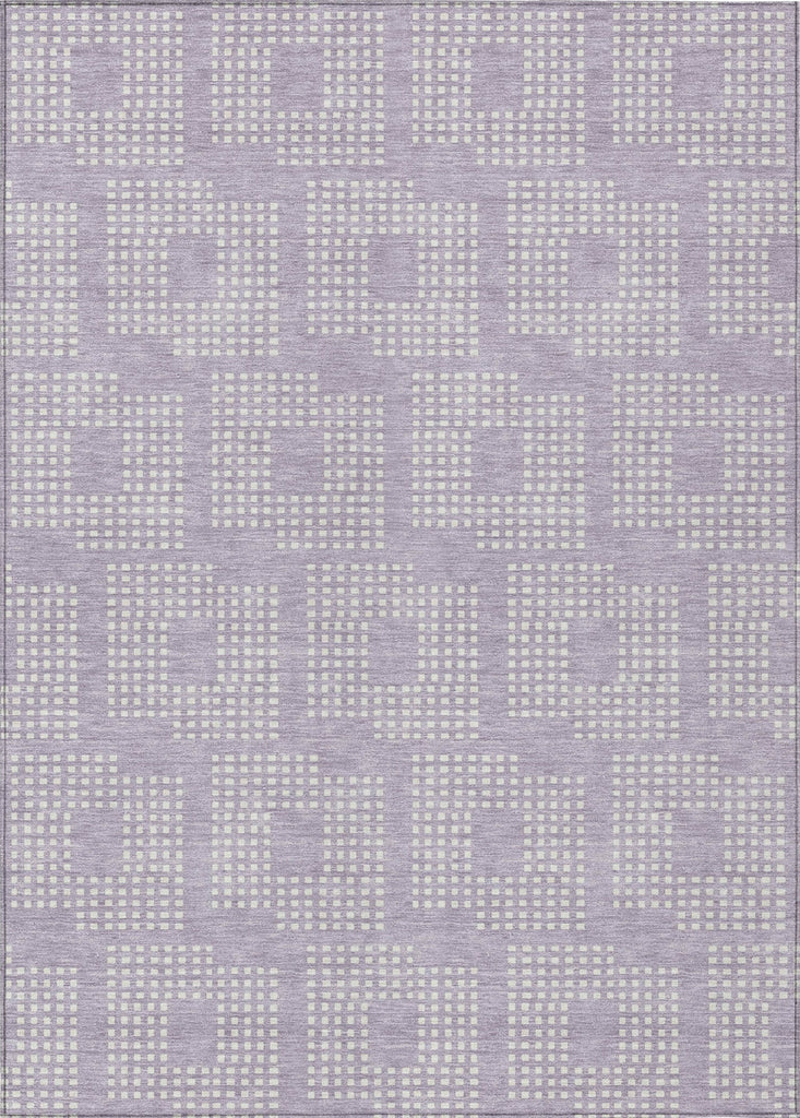 Piper Looms Chantille Squares ACN890 Lavender Machine Washable Area Rug main image