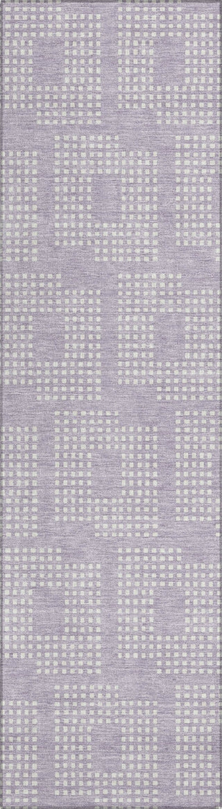 Piper Looms Chantille Squares ACN890 Lavender Machine Washable Area Rug Runner Main Image