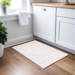 Piper Looms Chantille Squares ACN890 Pink Machine Washable Area Rug Scatter Lifestyle Image Feature