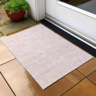 Piper Looms Chantille Squares ACN890 Pink Machine Washable Area Rug Scatter Outdoor Lifestyle Image Feature