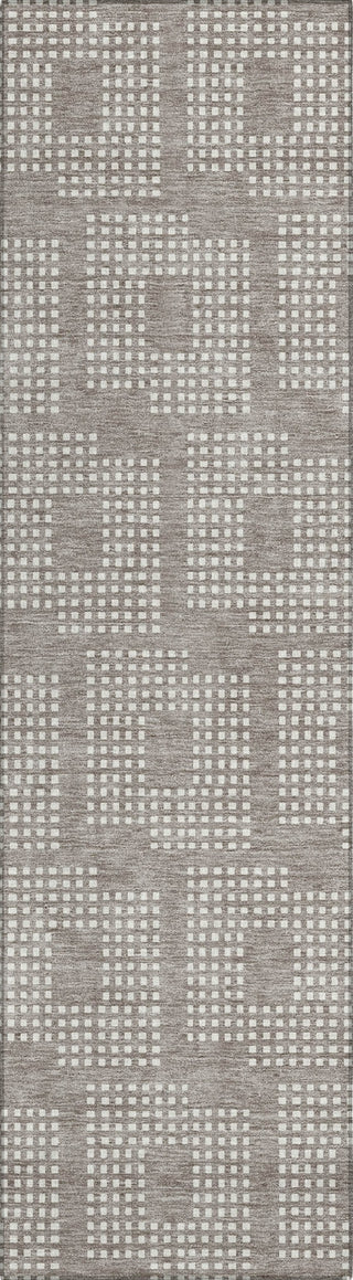 Piper Looms Chantille Squares ACN890 Taupe Machine Washable Area Rug Runner Main Image