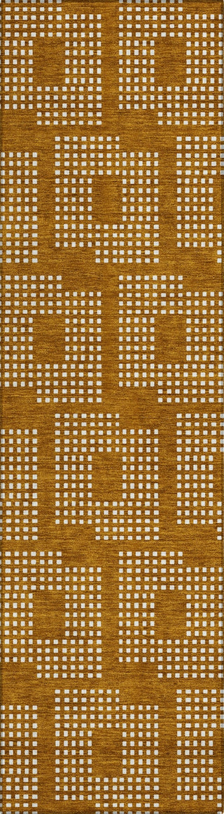 Piper Looms Chantille Squares ACN890 Terracotta Machine Washable Area Rug Runner Main Image