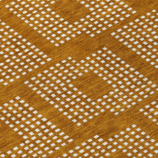 Piper Looms Chantille Squares ACN890 Terracotta Machine Washable Area Rug Swatch Image