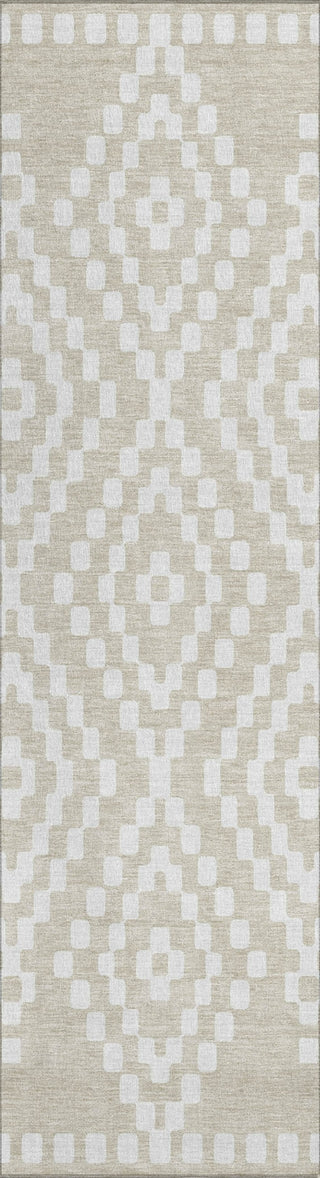 Piper Looms Chantille Diamonds ACN891 Beige Machine Washable Area Rug Runner Main Image