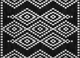 Piper Looms Chantille Diamonds ACN891 Black Machine Washable Area Rug Scatter Main Image