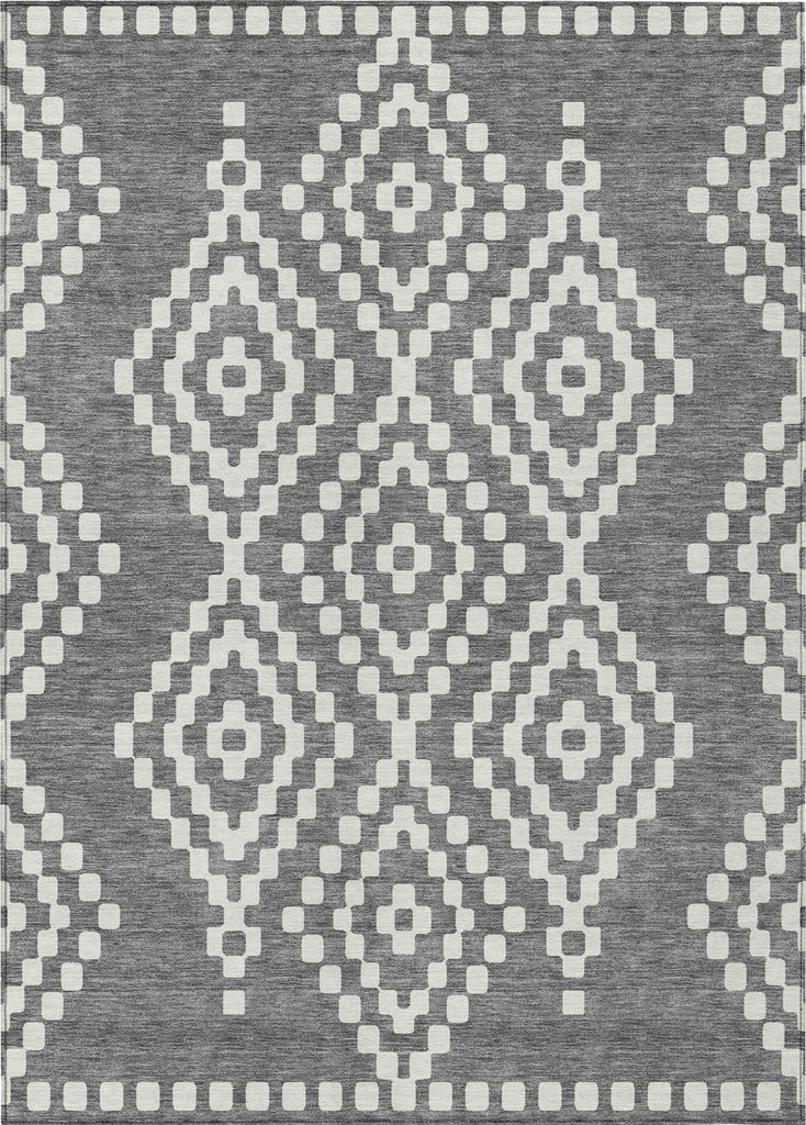 Piper Looms Chantille Diamonds ACN891 Gray Machine Washable Area Rug main image