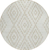 Piper Looms Chantille Diamonds ACN891 Ivory Machine Washable Area Rug Round Main Image
