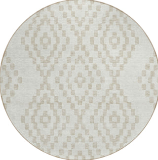 Piper Looms Chantille Diamonds ACN891 Ivory Machine Washable Area Rug Round Main Image