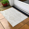 Piper Looms Chantille Diamonds ACN891 Ivory Machine Washable Area Rug Scatter Outdoor Lifestyle Image Feature