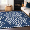 Piper Looms Chantille Diamonds ACN891 Navy Machine Washable Area Rug Lifestyle Image Feature