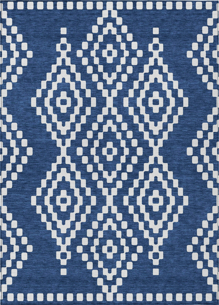 Piper Looms Chantille Diamonds ACN891 Navy Machine Washable Area Rug main image