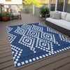 Piper Looms Chantille Diamonds ACN891 Navy Machine Washable Area Rug Outdoor Lifestyle Image Feature