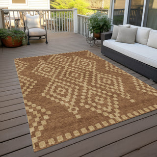 Piper Looms Chantille Diamonds ACN891 Paprika Machine Washable Area Rug Outdoor Lifestyle Image Feature