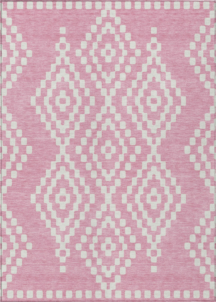 Piper Looms Chantille Diamonds ACN891 Pink Machine Washable Area Rug main image