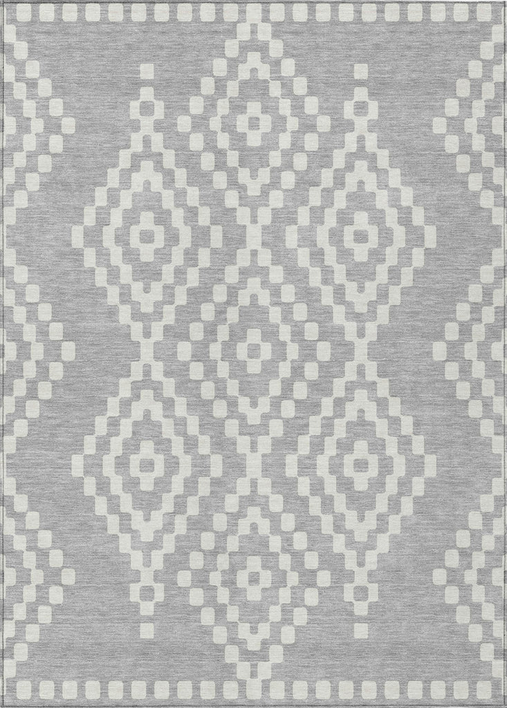 Piper Looms Chantille Diamonds ACN891 Silver Machine Washable Area Rug main image