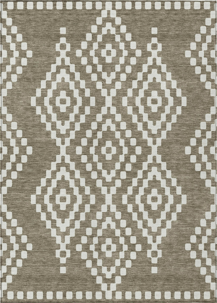 Piper Looms Chantille Diamonds ACN891 Taupe Machine Washable Area Rug main image