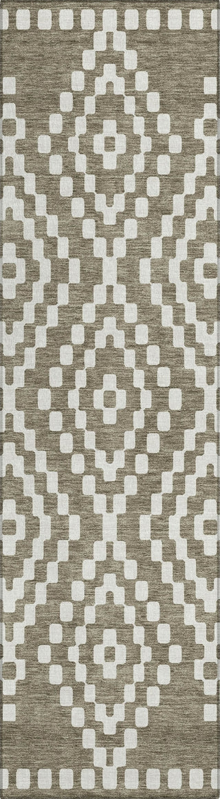 Piper Looms Chantille Diamonds ACN891 Taupe Machine Washable Area Rug Runner Main Image