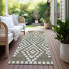 Piper Looms Chantille Diamonds ACN891 Taupe Machine Washable Area Rug Runner Outdoor Lifestyle Image Feature