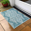 Piper Looms Chantille Diamonds ACN891 Teal Machine Washable Area Rug Scatter Outdoor Lifestyle Image Feature