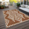 Piper Looms Chantille Diamonds ACN891 Terracotta Machine Washable Area Rug Outdoor Lifestyle Image Feature