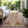 Piper Looms Chantille Diamonds ACN891 Terracotta Machine Washable Area Rug Runner Outdoor Lifestyle Image Feature