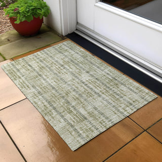 Piper Looms Chantille Stripes ACN892 Aloe Machine Washable Area Rug Scatter Outdoor Lifestyle Image Feature