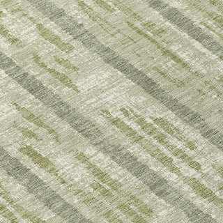 Piper Looms Chantille Stripes ACN892 Aloe Machine Washable Area Rug Swatch Image