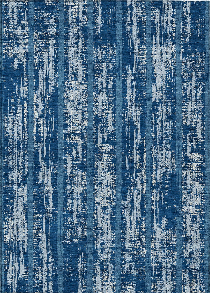 Piper Looms Chantille Stripes ACN892 Blue Machine Washable Area Rug main image