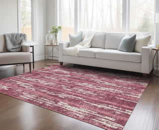 Piper Looms Chantille Stripes ACN892 Blush Machine Washable Area Rug Lifestyle Image Feature
