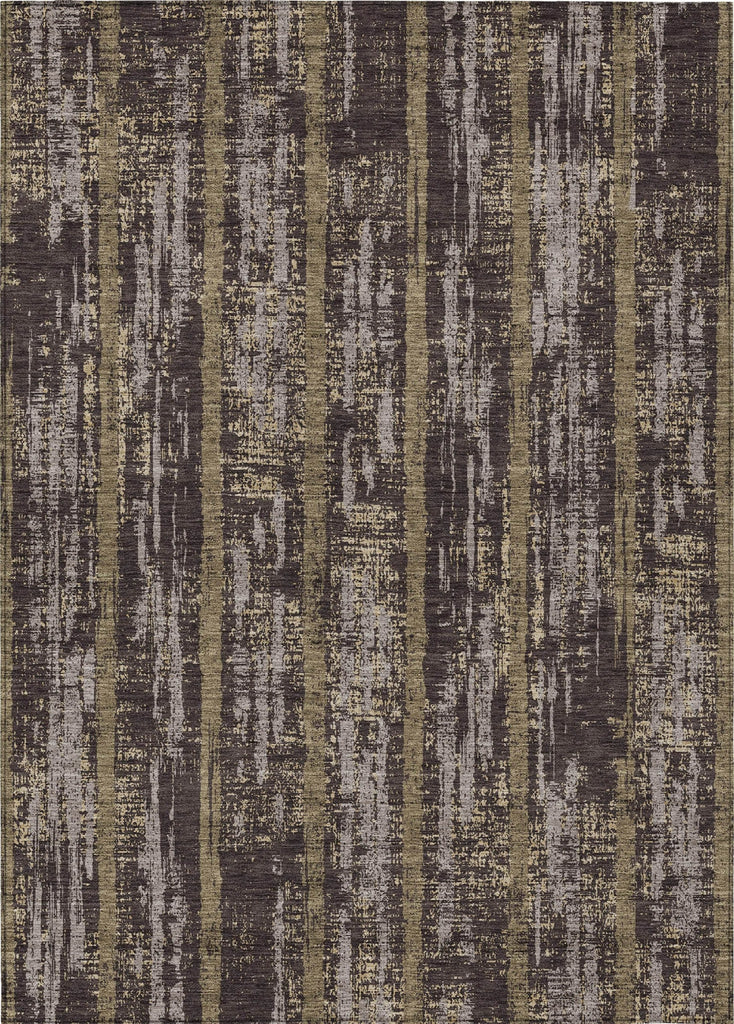 Piper Looms Chantille Stripes ACN892 Chocolate Machine Washable Area Rug main image