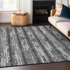 Piper Looms Chantille Stripes ACN892 Gray Machine Washable Area Rug Lifestyle Image Feature