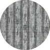 Piper Looms Chantille Stripes ACN892 Gray Machine Washable Area Rug Round Main Image