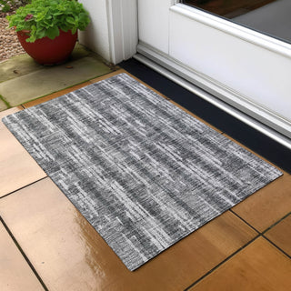 Piper Looms Chantille Stripes ACN892 Gray Machine Washable Area Rug Scatter Outdoor Lifestyle Image Feature