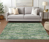 Piper Looms Chantille Stripes ACN892 Green Machine Washable Area Rug Lifestyle Image Feature