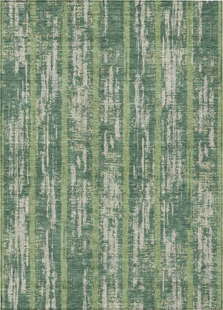 Piper Looms Chantille Stripes ACN892 Green Machine Washable Area Rug main image