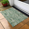 Piper Looms Chantille Stripes ACN892 Green Machine Washable Area Rug Scatter Outdoor Lifestyle Image Feature