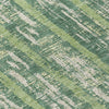 Piper Looms Chantille Stripes ACN892 Green Machine Washable Area Rug Swatch Image