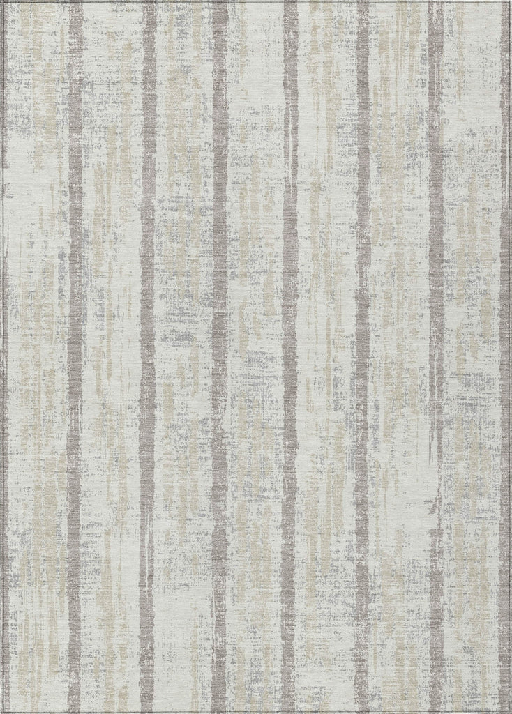 Piper Looms Chantille Stripes ACN892 Ivory Machine Washable Area Rug main image