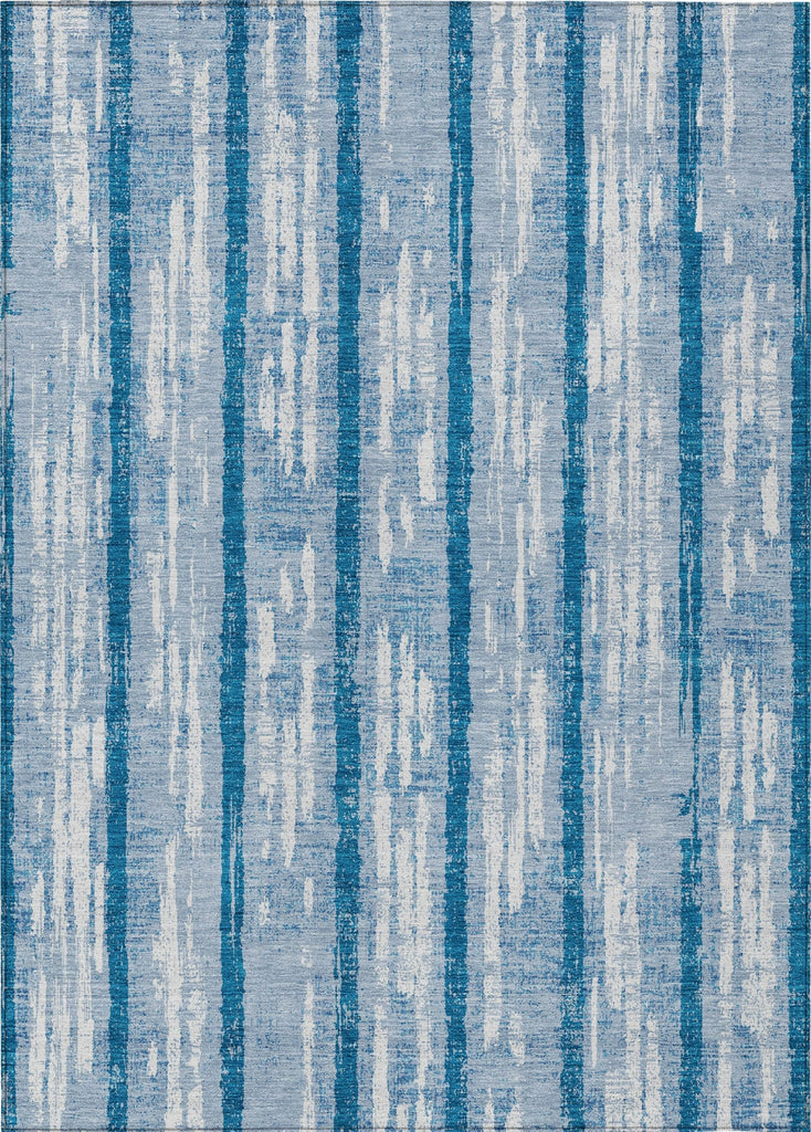 Piper Looms Chantille Stripes ACN892 Navy Machine Washable Area Rug main image