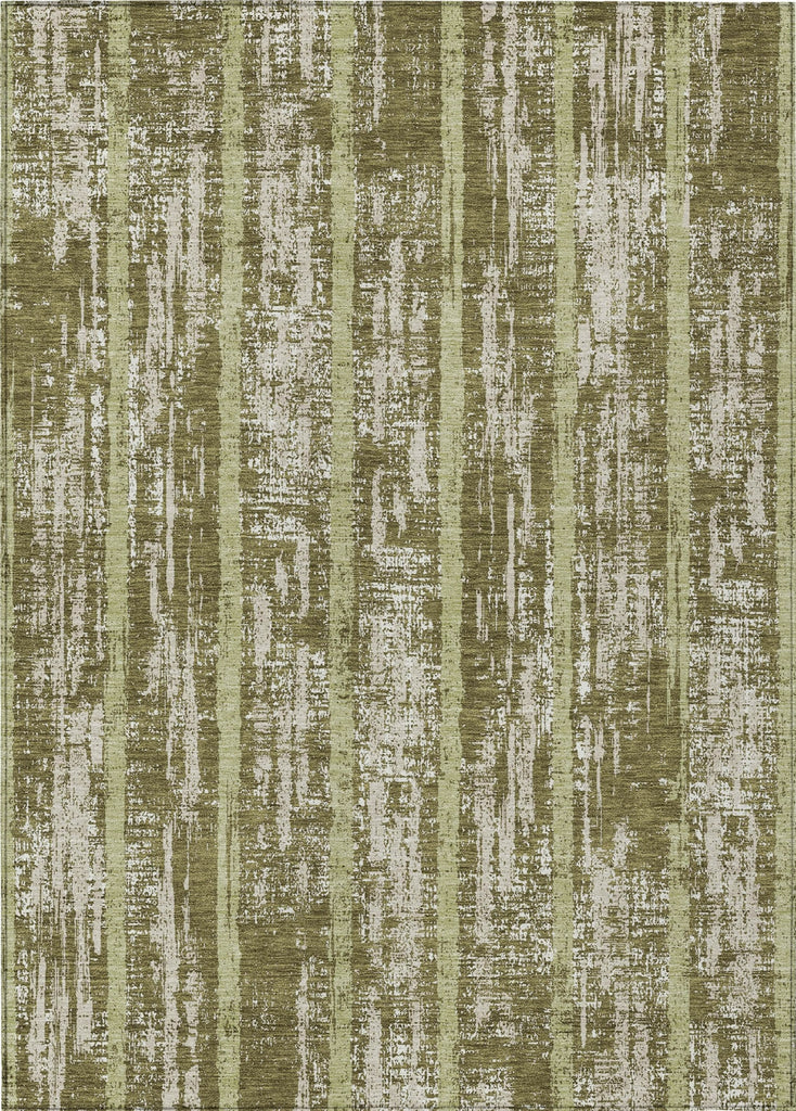Piper Looms Chantille Stripes ACN892 Olive Machine Washable Area Rug main image