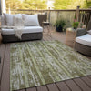 Piper Looms Chantille Stripes ACN892 Olive Machine Washable Area Rug Outdoor Lifestyle Image Feature