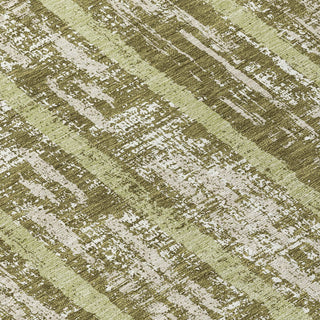 Piper Looms Chantille Stripes ACN892 Olive Machine Washable Area Rug Swatch Image