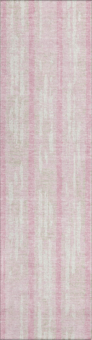 Piper Looms Chantille Stripes ACN892 Pink Machine Washable Area Rug Runner Main Image