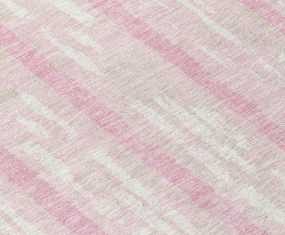 Piper Looms Chantille Stripes ACN892 Pink Machine Washable Area Rug Swatch Image